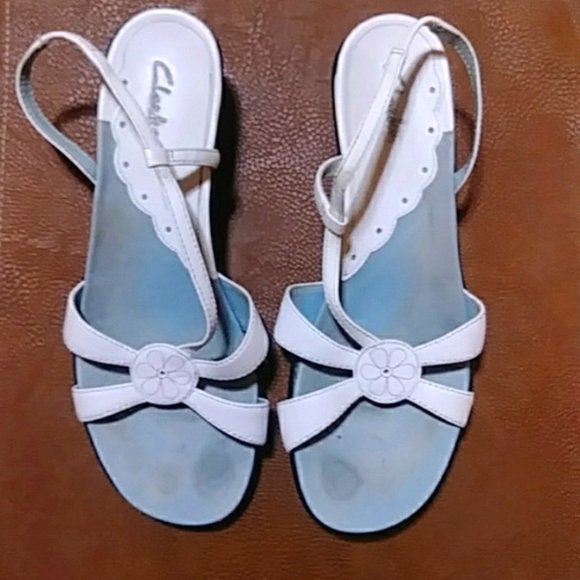 Clark’s white wedge sandals, 7.5M - Picture 8 of 8